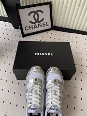 Chanel sneaker white&silver - 6