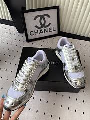 Chanel sneaker white&silver - 5