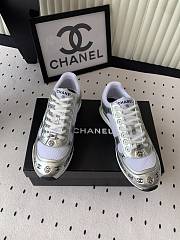 Chanel sneaker white&silver - 4