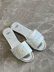 Fendi slides bling bling silver - 1