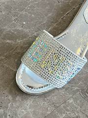 Fendi slides bling bling silver - 3