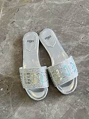 Fendi slides bling bling silver - 2