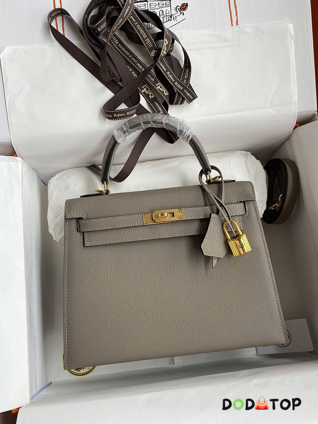 Hermes Kelly 25cm - gold hardware - Epsom leather bag  - 1