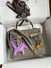 Hermes Kelly 25cm - gold hardware - Epsom leather bag  - 5