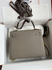 Hermes Kelly 25cm - gold hardware - Epsom leather bag  - 4