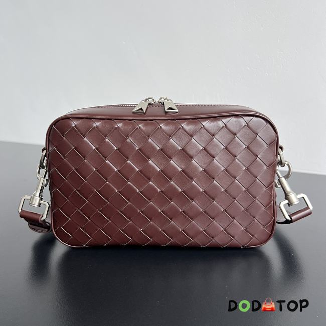 Bottega Veneta Intrecciato small camera bag red size 24.5x15x6cm - 1