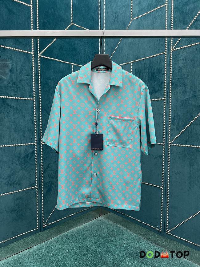 Louis Vuitton blue Monogram Glow Men's short-sleeve shirt - 1