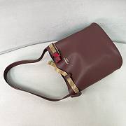 Prada buckled leather bucket bag brown size 26.5x29x18cm - 2