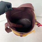 Prada buckled leather bucket bag brown size 26.5x29x18cm - 5