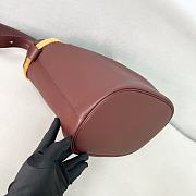 Prada buckled leather bucket bag brown size 26.5x29x18cm - 3