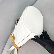 Prada buckled leather bucket bag white size 26.5x29x18cm - 3