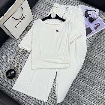 Chanel women's sportswear set white