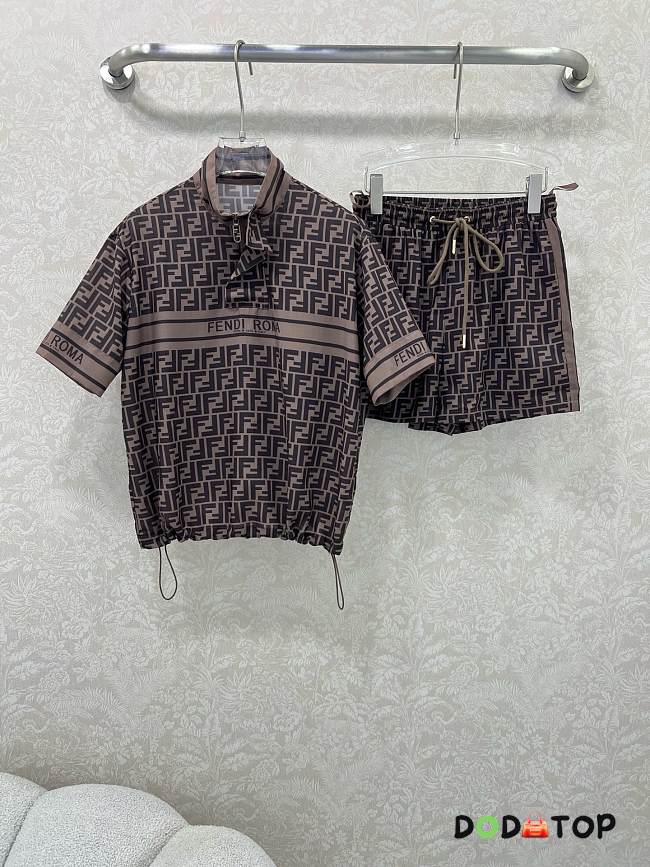 Fendi women's sportswear set brown - 1