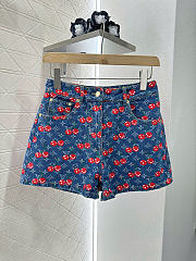LV denim shorts women cherry - 5