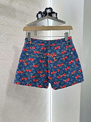 LV denim shorts women cherry - 3