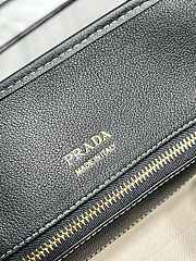 Prada Medium linen blend and leather tote bag size 22.5x35x18cm - 6