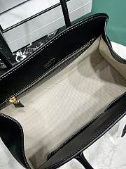 Prada Medium linen blend and leather tote bag size 22.5x35x18cm - 5