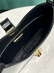 Prada Cleo brushed leather shoulder bag with clasp closure black size 18.5x22x4.5cm - 2