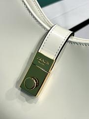 Prada Cleo brushed leather shoulder bag with clasp closure white size 18.5x22x4.5cm - 5