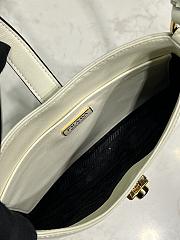 Prada Cleo brushed leather shoulder bag with clasp closure white size 18.5x22x4.5cm - 2