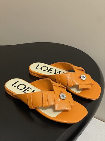 LOEWE Toy Panta Toe Post orange sandals