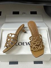 LOEWE Petal Anagram leather heels - 5