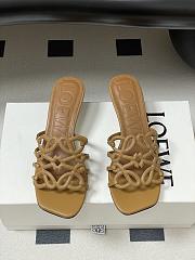 LOEWE Petal Anagram leather heels - 3