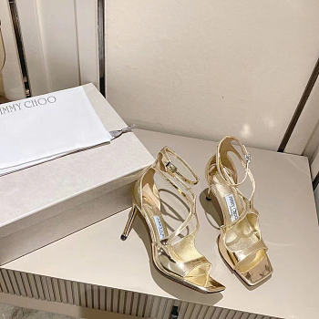 Jimmy Choo Women's gold Azia 8.5cm heels 