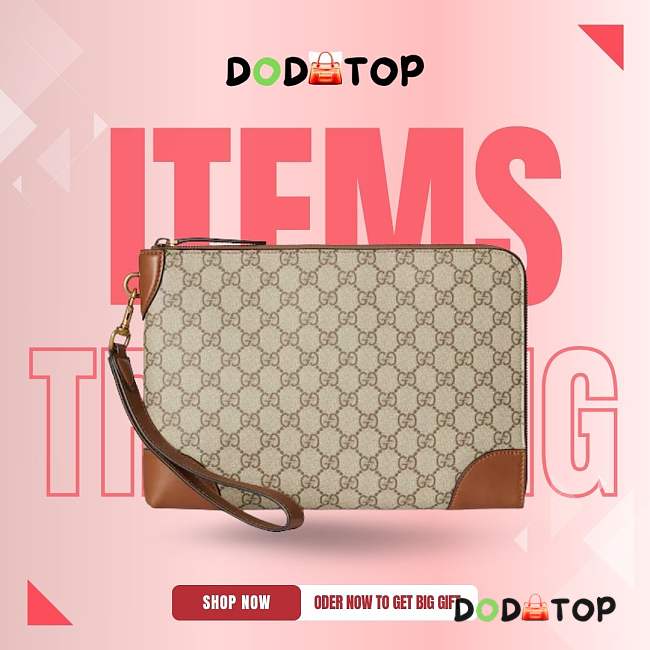 Gucci Emblem small briefcase brown size 30x21x3cm - 1