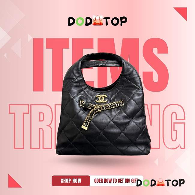Chanel hobo black bag size 25cm - 1