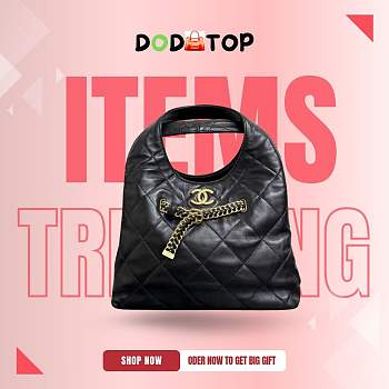 Chanel hobo black bag size 25cm