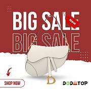 Dior Saddle Bag With Strap White Size 25.5 x 20 x 6.5 cm - 1