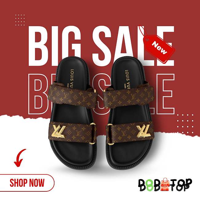 Louis Vuitton Unisex Brown Sandals (Bonus gift – in description) - 1