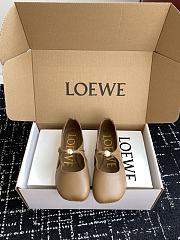 Loewe Pebble Soft ballerina in nappa lambskin brown sandals - 1
