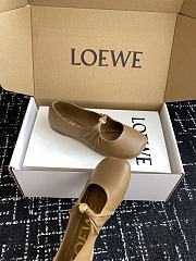 Loewe Pebble Soft ballerina in nappa lambskin brown sandals - 3