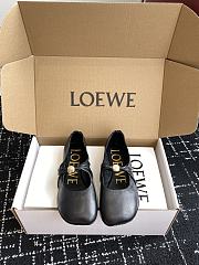 Loewe Pebble Soft ballerina in nappa lambskin brown black - 1