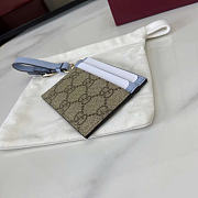 GG Emblem card case with strap blue - 2