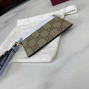 GG Emblem card case with strap blue - 4