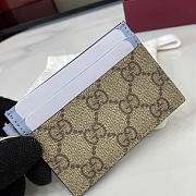 GG Emblem card case with strap blue - 5