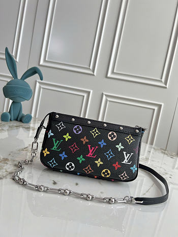 LV Pochette Accessoires Monogram bag size 13 x 4 x 22CM