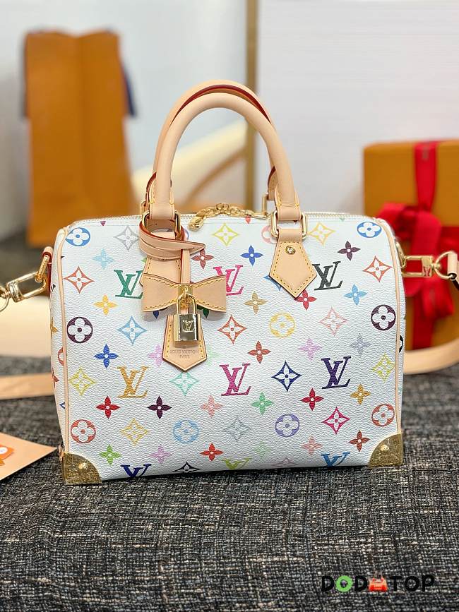 Louis Vuitton Nano Speedy Handbag White M13406 Size 25cm - 1