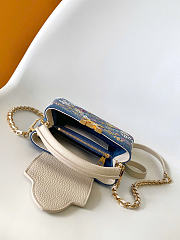 Louis Vuitton M12947 Capucines Mini Denim Blue/Cream bag size 21 x 13.6 x 8 cm - 5