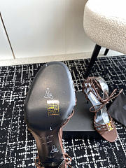 Saint Laurent Babylone 90mm leather sandals brown - 5