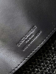YSL LE 37 in woven raffia and vegetable-tanned leather black bag size 20x25x16CM - 2