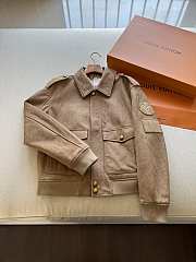 Louis Vuitton Men Epi Embossed Leather Flight Jacket  - 5