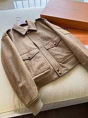 Louis Vuitton Men Epi Embossed Leather Flight Jacket  - 4