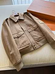 Louis Vuitton Men Epi Embossed Leather Flight Jacket  - 3