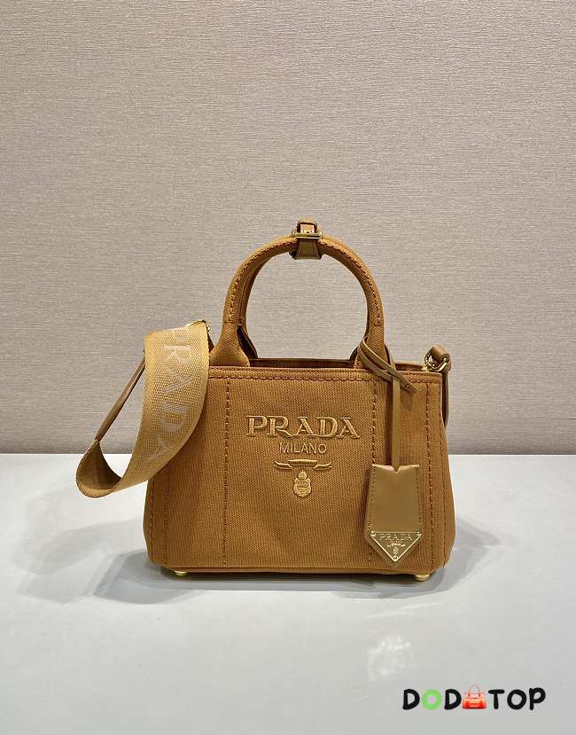 Prada Jardinière cotton canvas mini handbag size 22x15x13cm - 1
