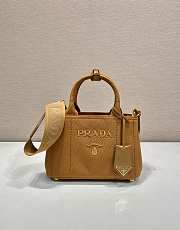 Prada Jardinière cotton canvas mini handbag size 22x15x13cm - 1
