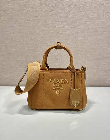 Prada Jardinière cotton canvas mini handbag size 22x15x13cm